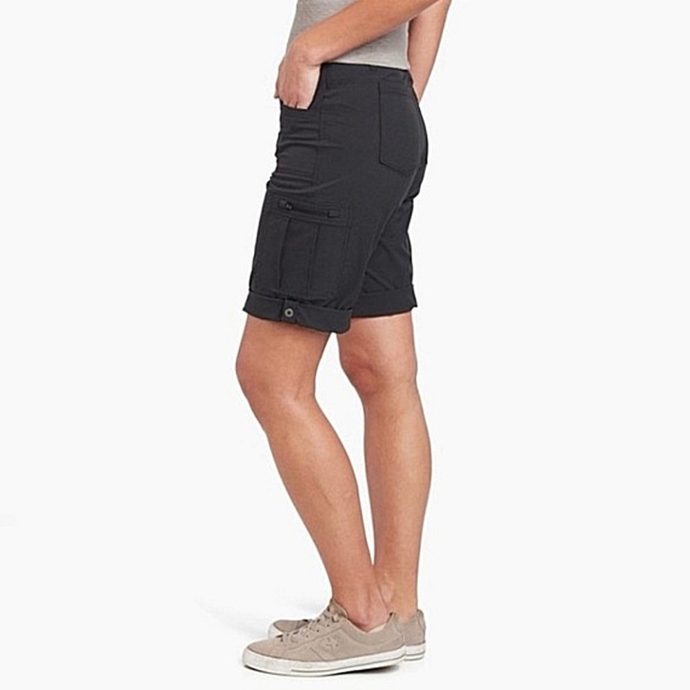 Kuhl "Horizn" Shorts Raven Black Convertible Bermuda Cargo Hiking Women's Size 2 - Picture 3 of 13